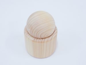 Wooden ball and base