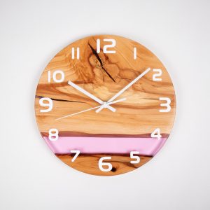 Pink resin clock No.2